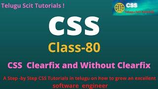 CSS||Class-80||CSS Without clearfix and clearfix||CSS Tutorial for Beginners - in Telugu and English