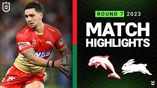 NRL 2023 | Dolphins v South Sydney Rabbitohs | Match Highlights