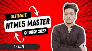 Lists in HTML | Ordered List and Unordered List | HTML5 Tutorial #4