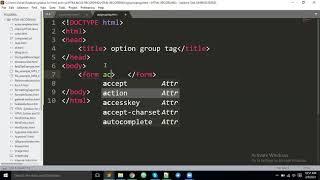 HTML Option Groups | Learn HTML part 60 | HTML Tutorial For Beginners | Web Using HTML