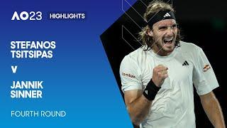 Stefanos Tsitsipas v Jannik Sinner Highlights | Australian Open 2023 Fourth Round