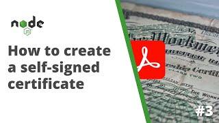 Signing a PDF with Javascript - How to create a self-signed certificate