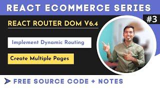 React Ecommerce Website Tutorial in Hindi #3: Complete React Router Dom v6.4 ???? & Create App Pages