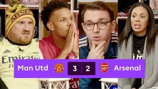 AFTV LIVE REACTION to Man United 3-2 Arsenal | Delusional ARSENAL FANS get humbled by Man United