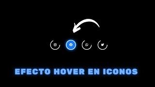 Iconos de redes sociales con efecto hover | HTML & CSS