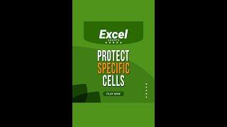 Protect Specific Cells Only in Excel | Excel | Tutorials | Youtube Shorts #shorts #short