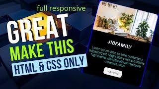 How To Make A Card In HTML CSS | HTML CSS TUTORIAL | Make Card in HTML & CSS | #jibfamily