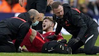 Harvey Elliott Horrible injury Liverpool vs Leeds United -12-9-2021