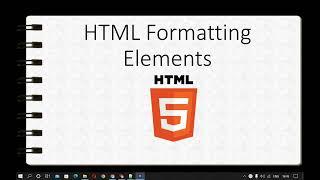 HTML Formatting Elements | Class 8