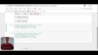 Emphy's Python Tutorials | How to Switch Variable Values | With and Without Introducing New Variable