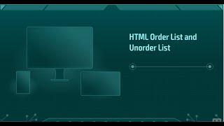 HTML ordered list, unordered list and description list tutorial