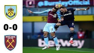 Burnley vs West Ham United 0-0 Highlights | Premier League - 2021/2022