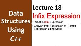 Infix Expression | Infix to Postfix Conversion using Stack | Data Structure using C++ Tutorial