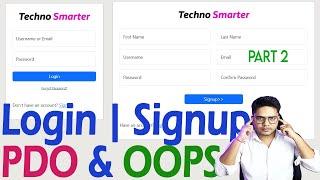 Registration and login system in PHP OOPS | PHP PDO & MYSQL with bootstrap  | Part 2