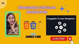 6. Draggable Circular Navigation | CSS3 | JavaScript | HTML5 | Draggable jQuery