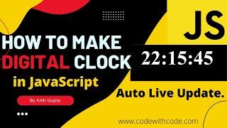 How to Make Digital Clock in JS | JavaScript Tutorials | Web Development Tutorials | CWC????????