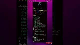 CSS loader with animation | HTML | CSS #19 #shorts #ytshorts