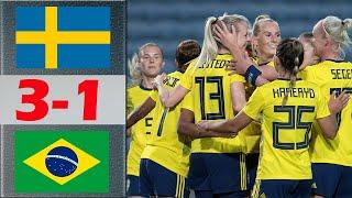 Sweden vs Brazil Extended Highlights & All Goals | Friendly International Women (6/28/2022)