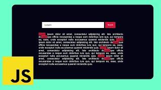 Let's Create Search & Highlight Text Project Using HTML5, CSS3 and JAVASCRIPT #HuXnWebDev