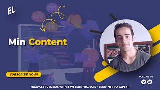 HTML-CSS Tutorial Lesson 85: Min Content - Grid #25