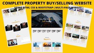 How To Make Website Using HTML/CSS/Bootstrap | Step by Step Tutorial | Multi-Page Website