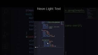 How to make Glowing Light Text Effects with #HTML & #CSS | #shorts
