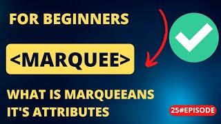 |Marquee part 2 in with direction attribute|html 5 in hindi - urdu|episode 25|