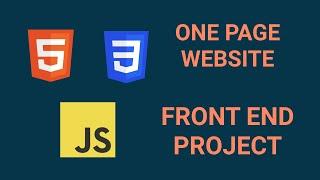 One Page Website - HTML CSS and JavaScript Tutorial - Front End Project