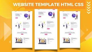 Website Template Design Using Html And CSS | Pure CSS Website Design Tutorial for Beginners | 2022