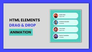 Html Elements Smooth Drag And Drop Animation Using HTML CSS And Sortable