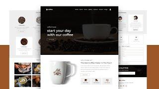 Create A Responsive Coffee Shop Website Design Using HTML - CSS - SASS - JavaScript - Bootstrap