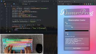 ASMR Programming - Coding Glassmorphism Generator - No Talking