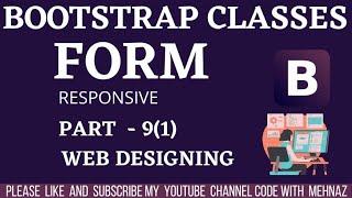 #codewithmehnaz | Bootstrap 4  Form - responsive web design Part  9  | Hindi / Urdu