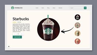 Responsive Starbucks Landing Page Design Using Html Css and JS Step By Step WebDesign Tutorial