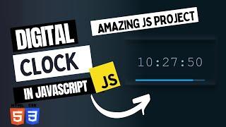 Digital Clock using Html Css Javascript ???? | Javascript project idea