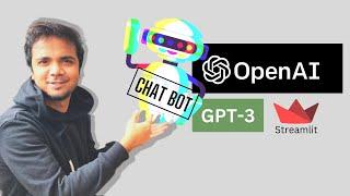 OpenAI GPT-3 CHAT BOT ???? within Streamlit Python Web app ????| Python  @OpenAI​ @streamlit5916​