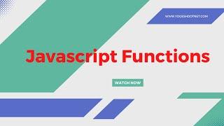 different form of javascript functions part-1 | javascript tutorial for beginners