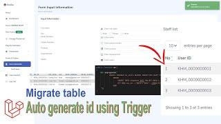 Create a trigger with Laravel migration insert | Dashboard