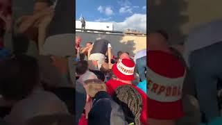 liverpool fans hop in fences during the champions league final #uclfinal