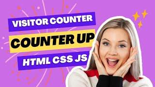 How to make Visitor Counter using HTML CSS and CounterUp Plugin