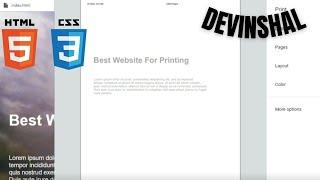 HOW TO CREATE A TRANSFORM WEBSITE INTO PRINTER VERSION WITH CSS FOR BEGINNERS TUTORIAL | DEVINSHAL