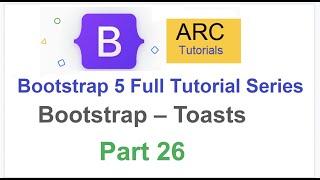 Bootstrap 5 Tutorial For Beginners #26 - Bootstrap Toasts Tutorial