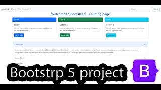 How To Design Website Using HTML And CSS And Bootstrap 5 | Responsive Landing page | Website Design