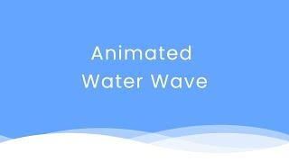 water wave using HTML and CSS | Coding Karunadu