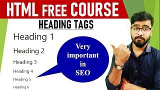 HTML Heading Tags | HTML Course for beginners in [Hindi] | by Rahul Chaudhary