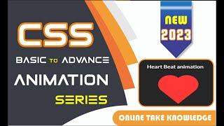 create heart beat animation in css | animation with keyframes | basic to advance animation in css