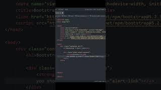 How to create alert message with hyperlink in bootstrap #html #bootstrap #alert #hyperlinks #shorts