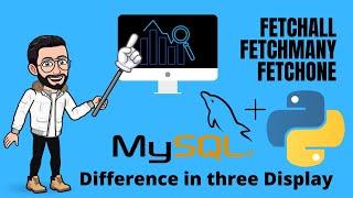 Fetchall | Fetchmany | Fetchone in Python |Python SQL Display Data difference in three #shorts