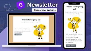 Bootstrap tutorial for beginners 2023 | Create Newsletter Landing page using Bootstrap