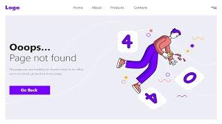 Responsive 404 Page Design Using html, css and bootstrap 5 with source code -DevIngine